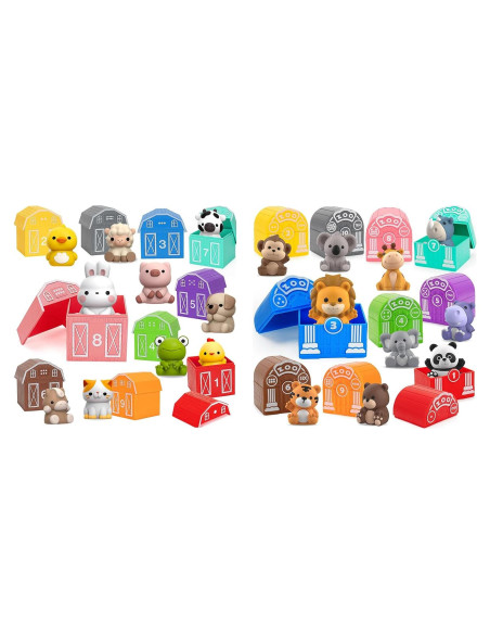 Juguetes de Aprendizaje Aigybobo 40 Piezas Animales Montessori Juguetes de Aprendizaje Aigybobo 40 Piezas Animales Montessori