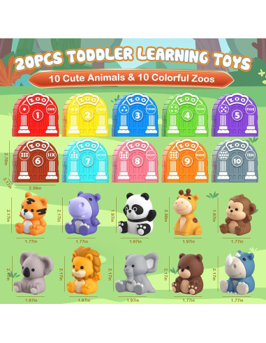 Juguete Educativo AuroTops Animales Safari 20PCS