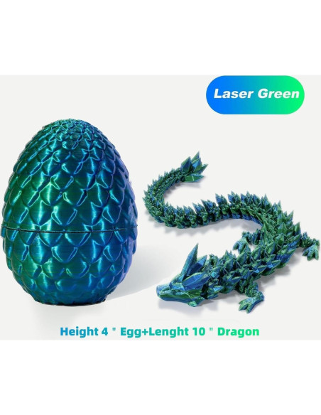 Huevo Dragón 3D Zobetro Verde con Dragón Sorpresa Huevo Dragón 3D Zobetro Verde con Dragón Sorpresa