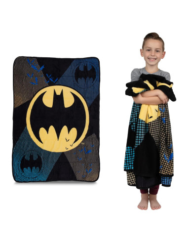 Manta de Felpa Franco Batman 116x152 cm Suave y Ligera