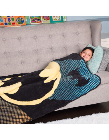 Manta de Felpa Franco Batman 116x152 cm Suave y Ligera
