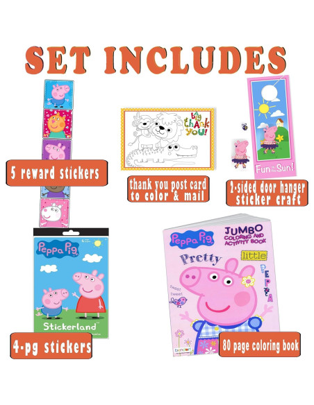 Set de Colorear Peppa Pig - Libro, Stickers y Colgador Set de Colorear Peppa Pig - Libro, Stickers y Colgador