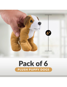 Perros de Peluche Bedwina - Paquete de 6 - 15 cm Altura 2