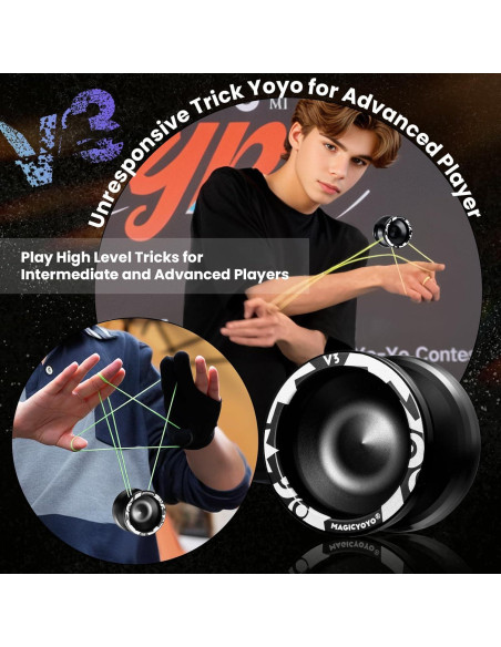 Yoyo Profesional MAGICYOYO V3 para Niños y Adultos - Negro Yoyo Profesional MAGICYOYO V3 para Niños y Adultos - Negro