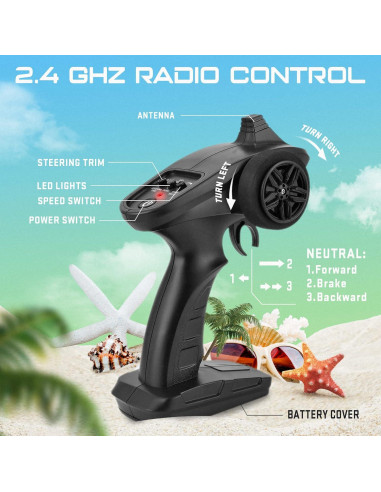 Barco RC ALPHAREV R208 32 km/h para Piscina y Lago