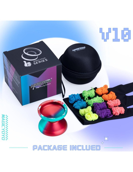 Yoyo Profesional MAGICYOYO V10 Azul Rojo con Accesorios Yoyo Profesional MAGICYOYO V10 Azul Rojo con Accesorios