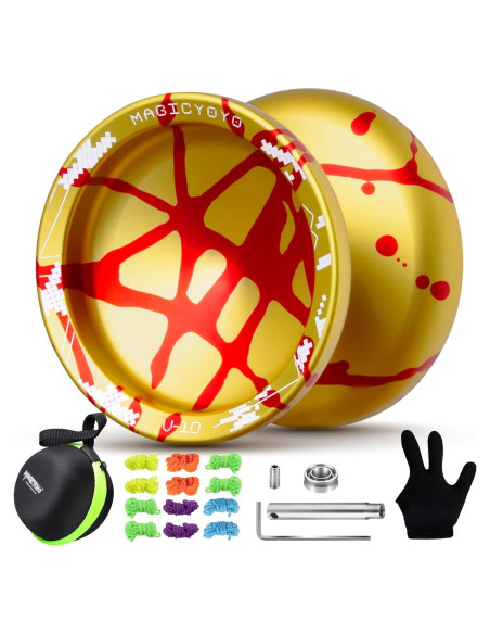 Yoyo Profesional MAGICYOYO V10 Metálico Responsivo - Rojo Yoyo Profesional MAGICYOYO V10 Metálico Responsivo - Rojo