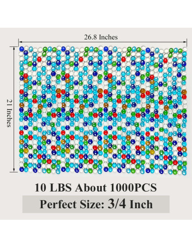Perlas de vidrio YISZM 10 kg coloridas para jarrones y acuarios