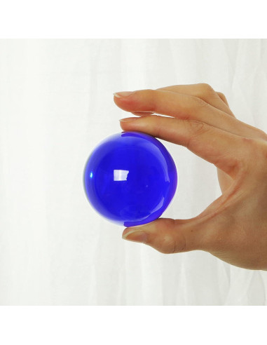 Bola de Cristal K9 60mm LONGWIN con Soporte Azul