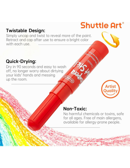 Barras de Pintura Tempera Shuttle Art 30 Colores + Bloc Dibujo Barras de Pintura Tempera Shuttle Art 30 Colores + Bloc Dibujo