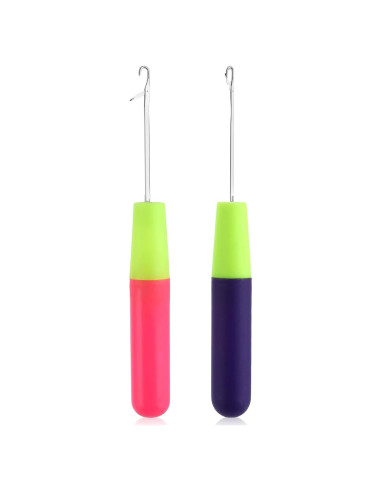 2 Agujas de Ganchillo KALIONE para Extensiones de Cabello 5mm y 3.8mm