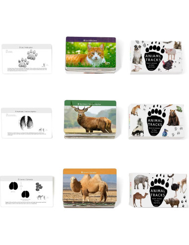 Juego de Cartas de Huellas de Animales MEROCO 168 Piezas