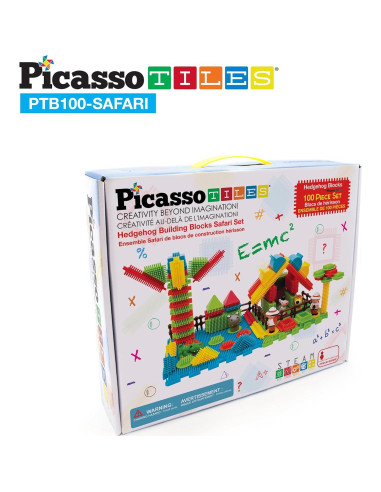 Picasso Toys PTB100 100 Piezas Bloques 3D Safari Juguete STEM