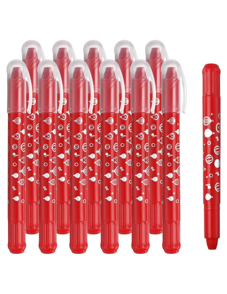 Crayones Acuarelables PATIKIL 12 Pcs Rojo Lavables Crayones Acuarelables PATIKIL 12 Pcs Rojo Lavables