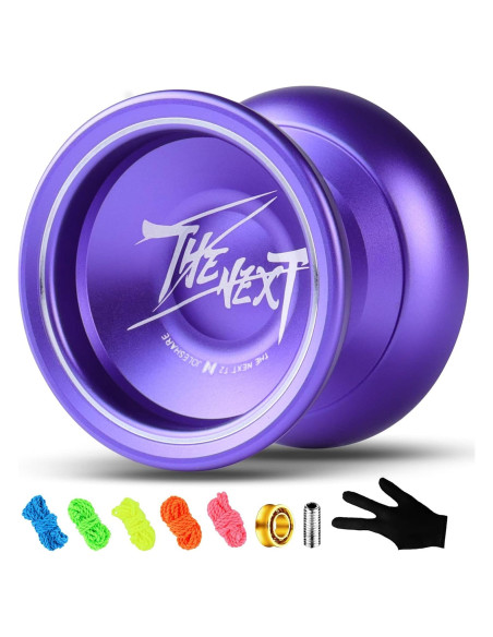 Yoyo Profesional JOLESHARE T2 Aluminio Púrpura + Cuerdas Yoyo Profesional JOLESHARE T2 Aluminio Púrpura + Cuerdas