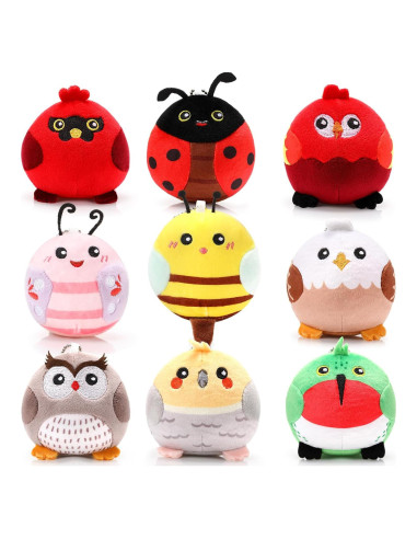 Libima 9 Llaveros de Animales de Peluche 8 cm Adornos
