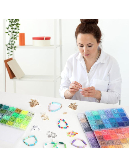 Kit de Pulseras de Arcilla QUEFE 144 Colores 6 Cajas Manualidades Kit de Pulseras de Arcilla QUEFE 144 Colores 6 Cajas Manualidades