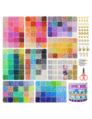 Kit de Fabricación de Pulseras Redtwo 30000 Piezas de Perlas