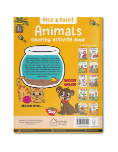 Animals: Pick and Paint Coloring Activity Book 2