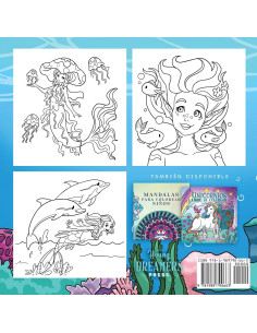 Sirena libro de colorear: Libro de colorear para niños de 4-8, 9-12 años (Cuadernos Para Colorear Niños) (Spanish Edition) 2