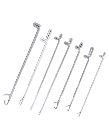 Ganchos de Crochet con Cierre Katech - 7 Piezas, Metal, Ergonomicos
