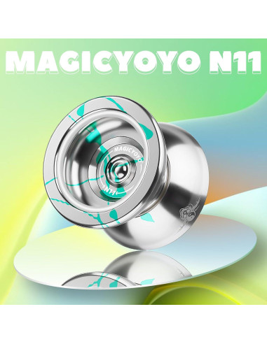 Yoyo Profesional MAGICYOYO N11 Verde Plateado con Kit