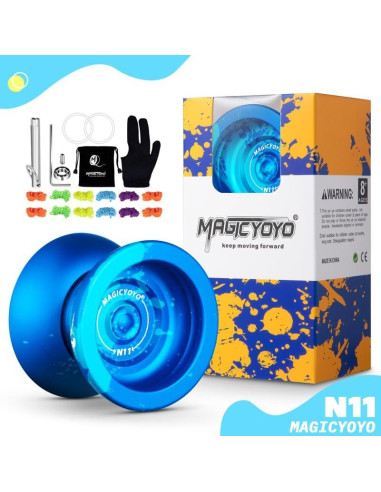 Yoyo Magicyoyo N11 Pro Metal No Responsivo - Salpicadura Azul