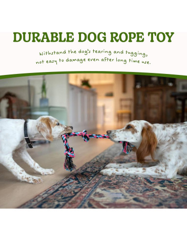 Juguete de Cuerda para Perros SHARLOVY 38 cm Algodón Natural