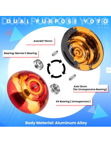 Yoyo Profesional MAGICYOYO N11 - Paquete de 2 Metálicos