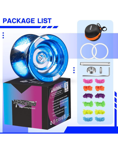 Yoyo MAGICYOYO N11 Profesional No Responsivo Azul Plata