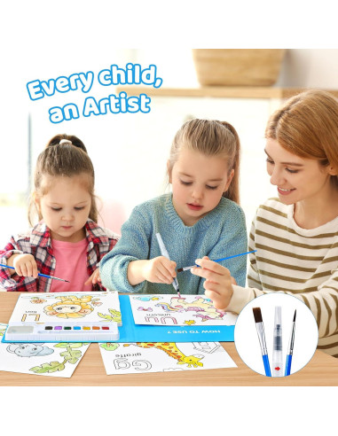 JoyCat Libro de Pintura Acuarela 3-en-1 para Niños