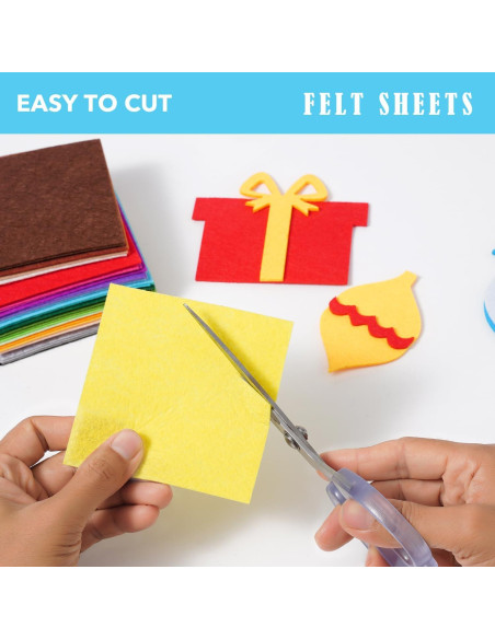 Kit de Hojas de Fieltro Loyisal 90PCS 10x10cm y 15x15cm Colores Surtidos Kit de Hojas de Fieltro Loyisal 90PCS 10x10cm y 15x15cm Colores Surtidos