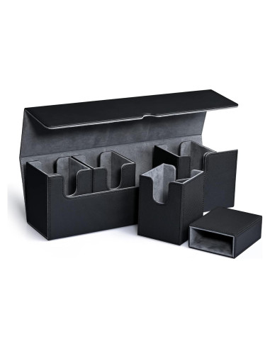 Caja de Barajas 5 en 1 UAONO para MTG y Yugioh - Negro