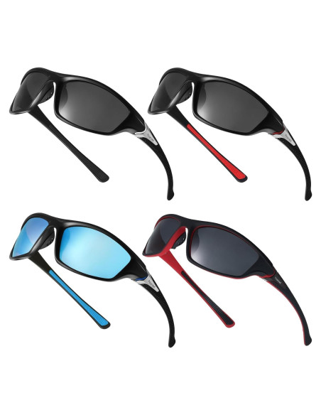 TOODOO 4 Pares Gafas de Sol Polarizadas UV para Hombres TOODOO 4 Pares Gafas de Sol Polarizadas UV para Hombres