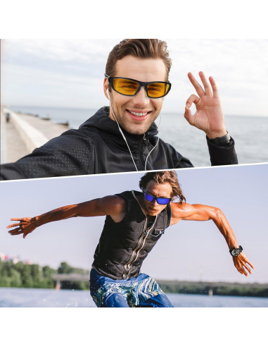 TOODOO 4 Pares Gafas de Sol Polarizadas UV para Hombres
