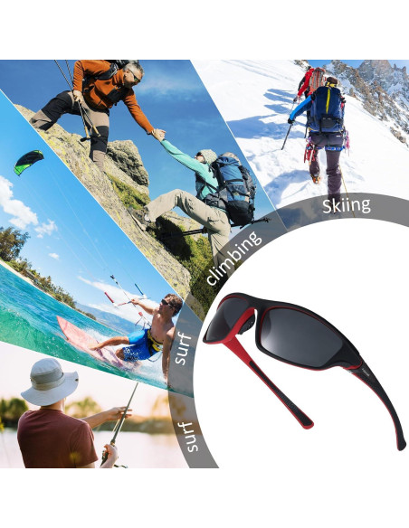 TOODOO 4 Pares Gafas de Sol Polarizadas UV para Hombres TOODOO 4 Pares Gafas de Sol Polarizadas UV para Hombres