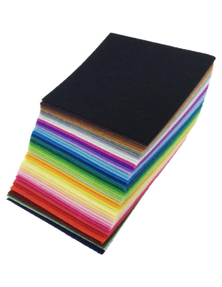 Hojas de Fieltro Acrílico 42pcs 10x10cm Colores Asortidos Hojas de Fieltro Acrílico 42pcs 10x10cm Colores Asortidos