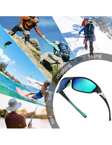 TOODOO 4 Pares Gafas de Sol Polarizadas UV para Hombres