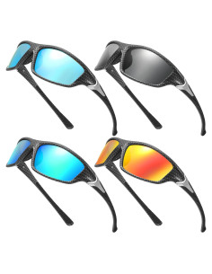 TOODOO 4 Pares Gafas de Sol Polarizadas UV para Hombres