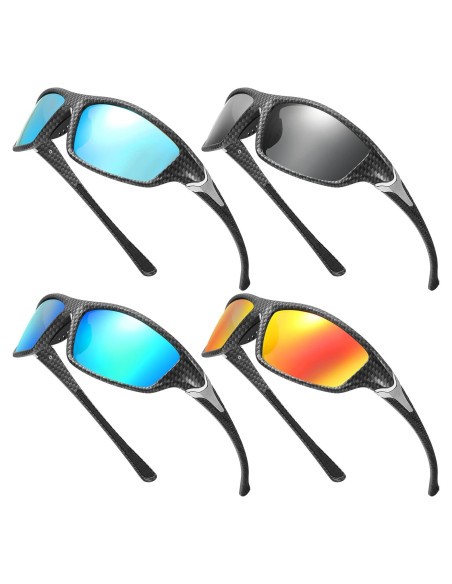 TOODOO 4 Pares Gafas de Sol Polarizadas UV para Hombres TOODOO 4 Pares Gafas de Sol Polarizadas UV para Hombres