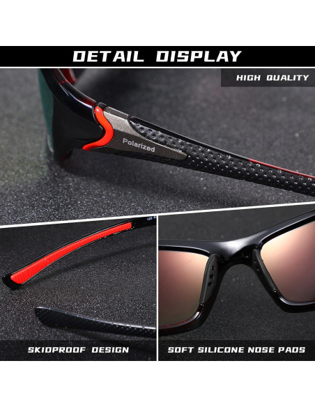 TOODOO 4 Pares Gafas de Sol Polarizadas UV para Hombres TOODOO 4 Pares Gafas de Sol Polarizadas UV para Hombres