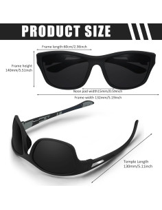 TOODOO 4 Pares Gafas de Sol Polarizadas UV para Hombres 2