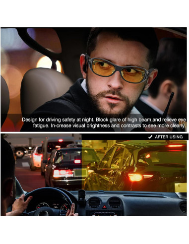 Gafas de Conducción Nocturna DUCO Amarillas Polarizadas
