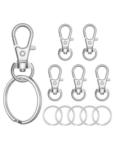 Juego 100 Pcs Ganchos de Presión Sprookber 32mm Plata