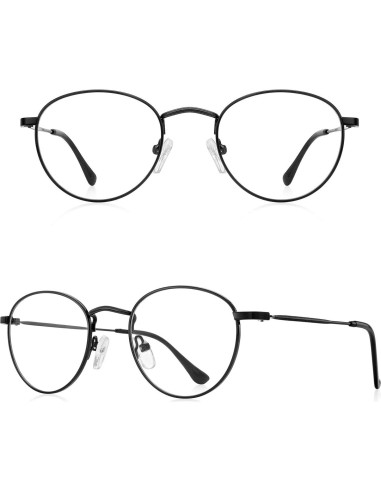 Gafas Redondas Metal Anti Luz Azul UV400 Vintage