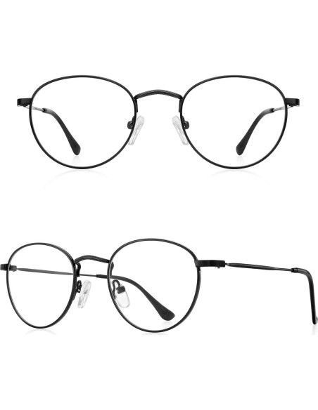 Gafas Redondas de Metal Vintage Anti Luz Azul 48mm Gafas Redondas de Metal Vintage Anti Luz Azul 48mm