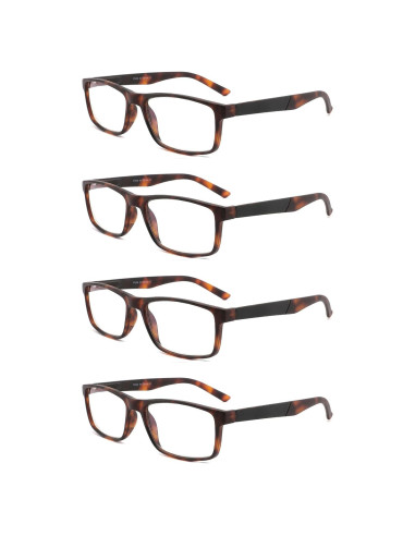 Gafas de lectura DONGDI 4 Pack Anti Luz Azul 1.25
