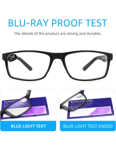 Gafas de lectura DONGDI 4 Pack Anti Luz Azul 1.25