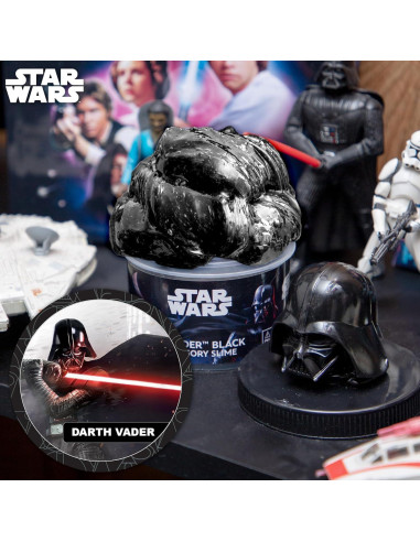 Kit de Slime Star Wars - 3 Frascos de 226.8g (Vader, Mando, Grogu)