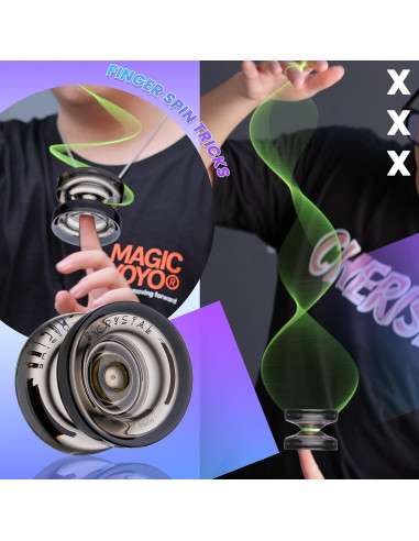 Paquete de 3 Yoyos K2 Crystal + 18 Cuerdas + Herramienta
